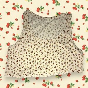 Floral Crop Tank Top